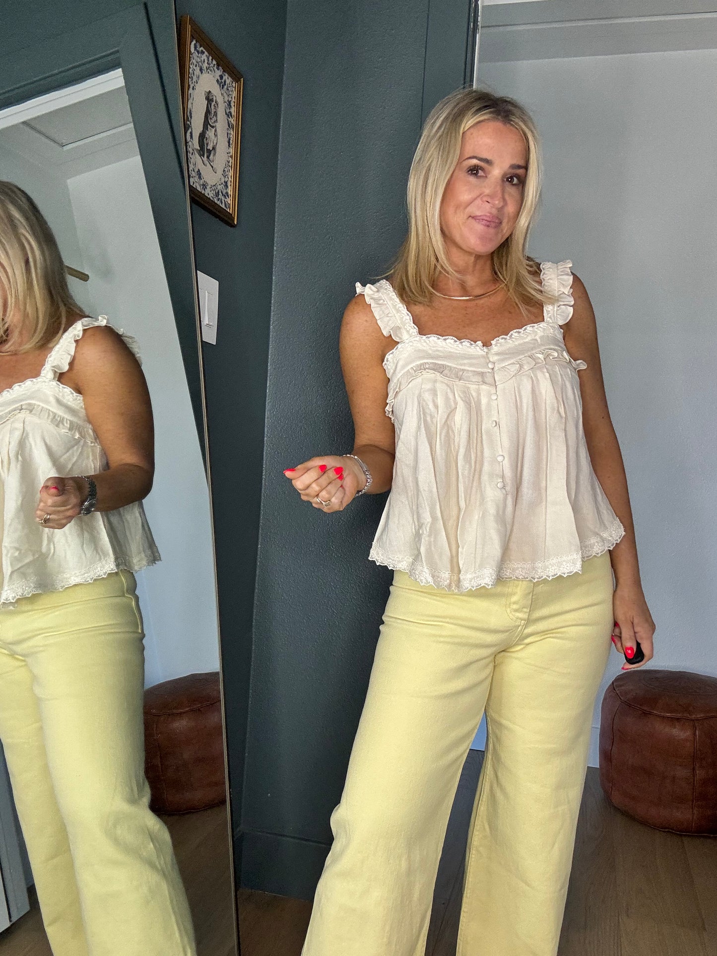 Preston Ruffle Trim Top