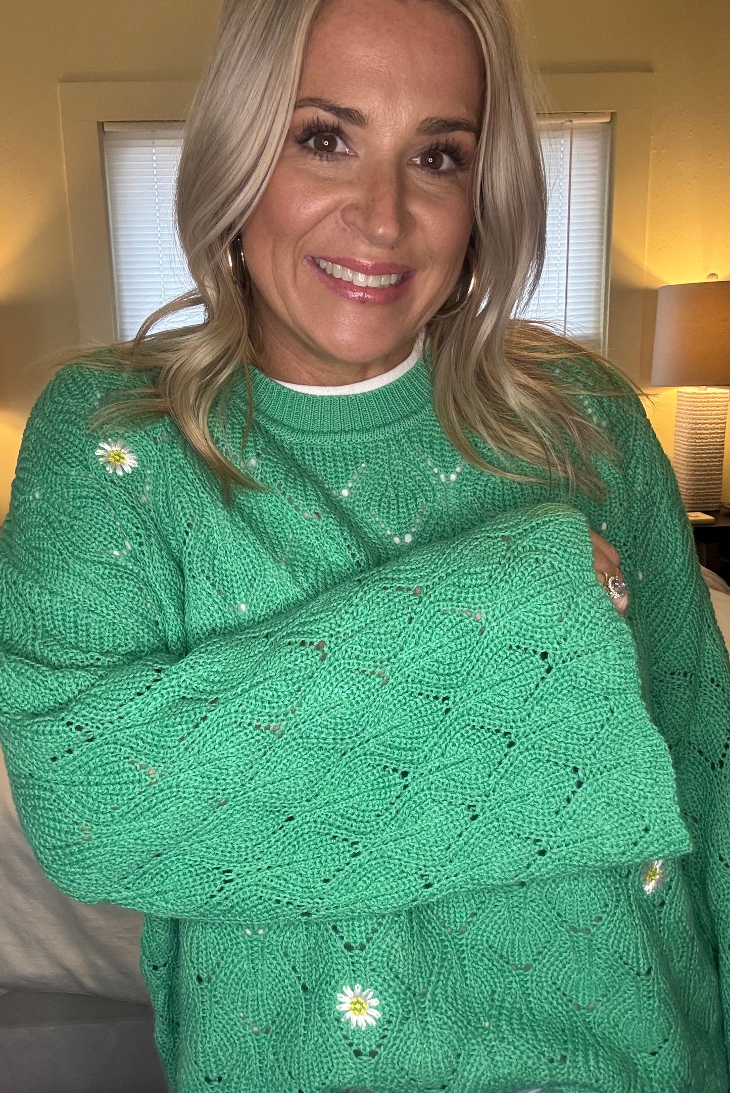 Daisy Bell Sleeve Sweater-FINAL SALE