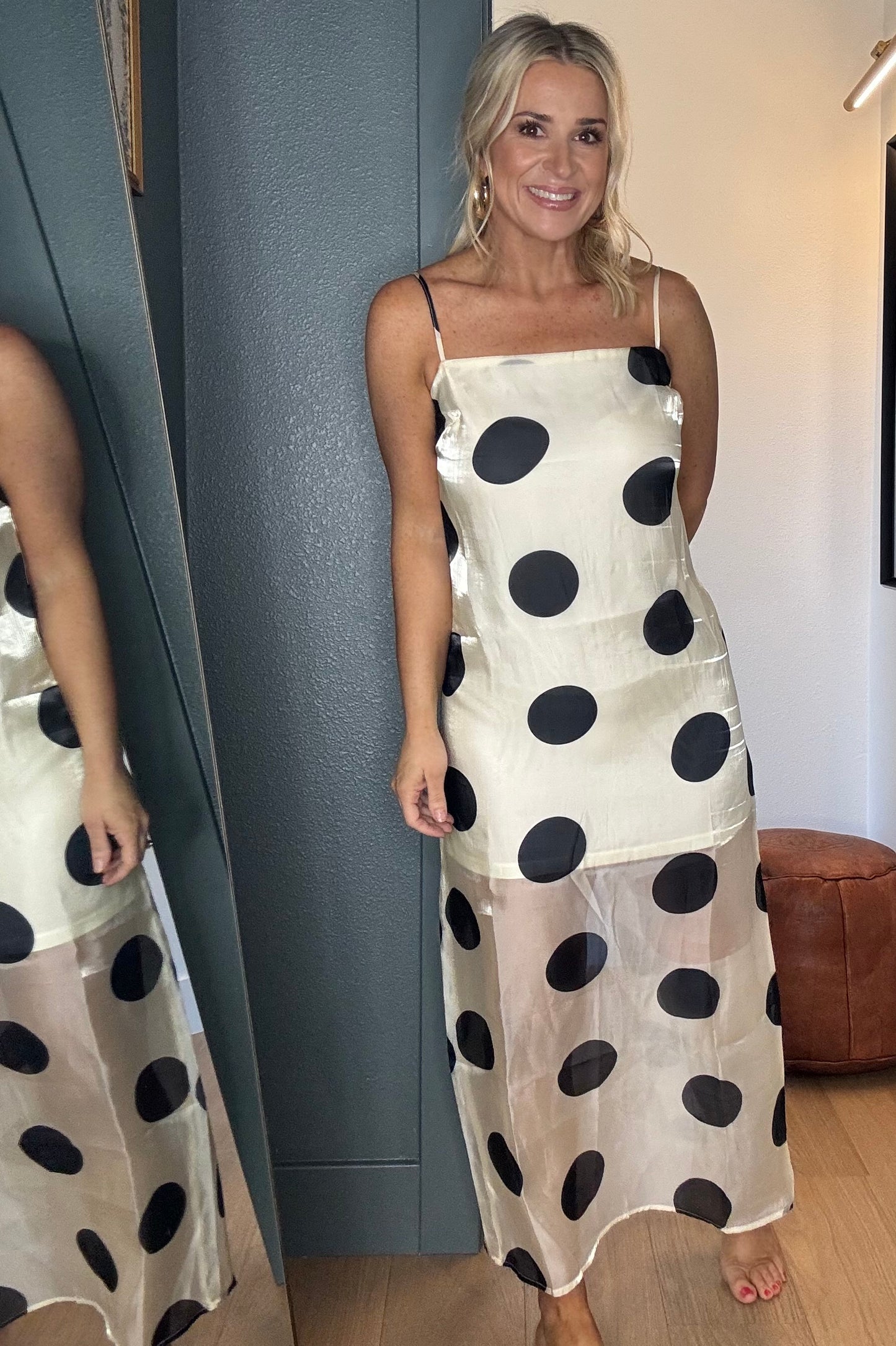 Dotted & Dashing Polka Dot Maxi Dress-FINAL SALE