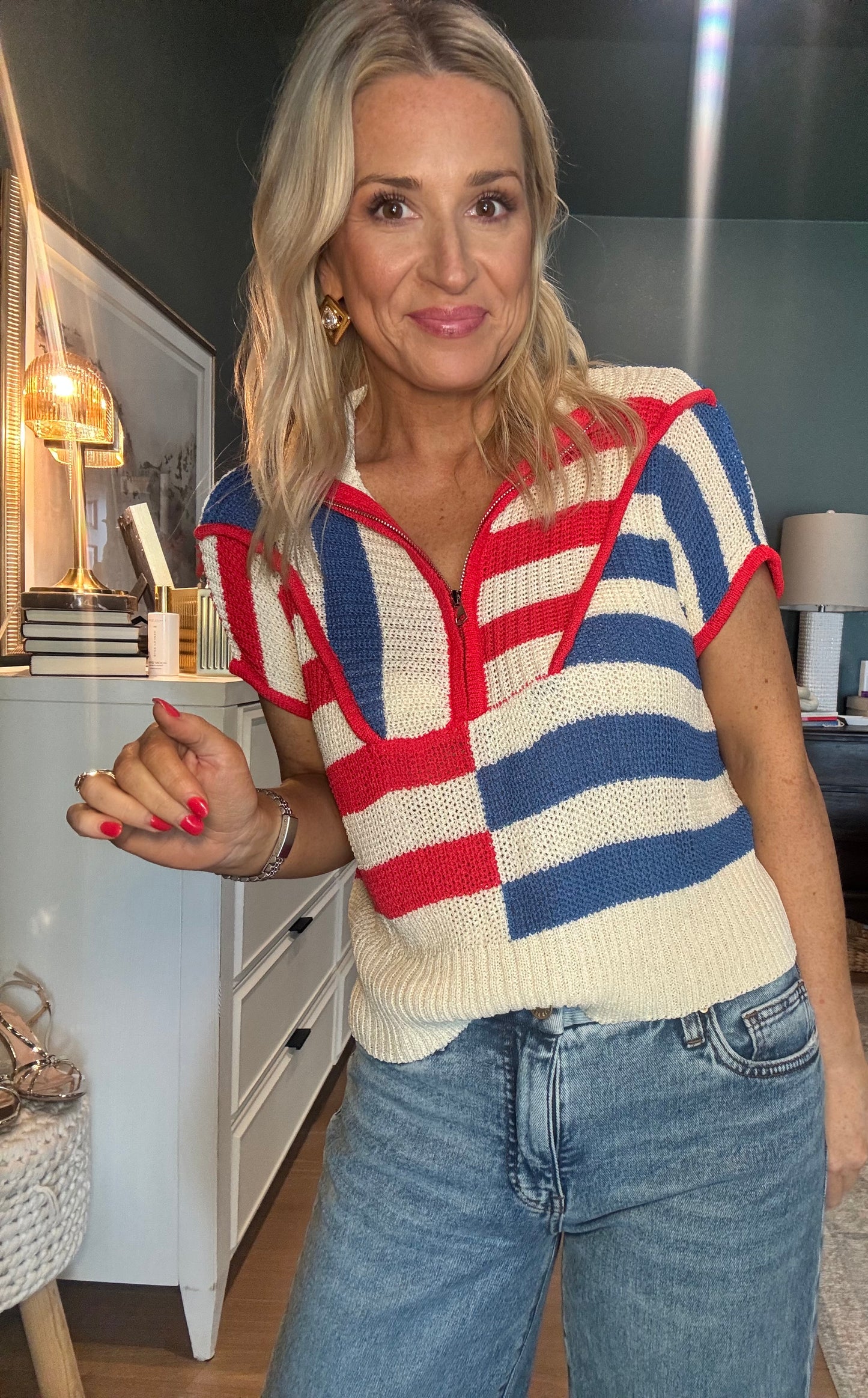 Americana Half Zip-FINAL SALE