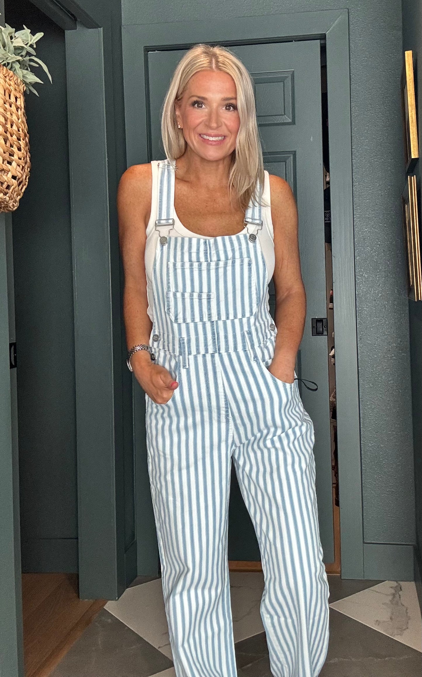 Dahlia Stripe Overalls