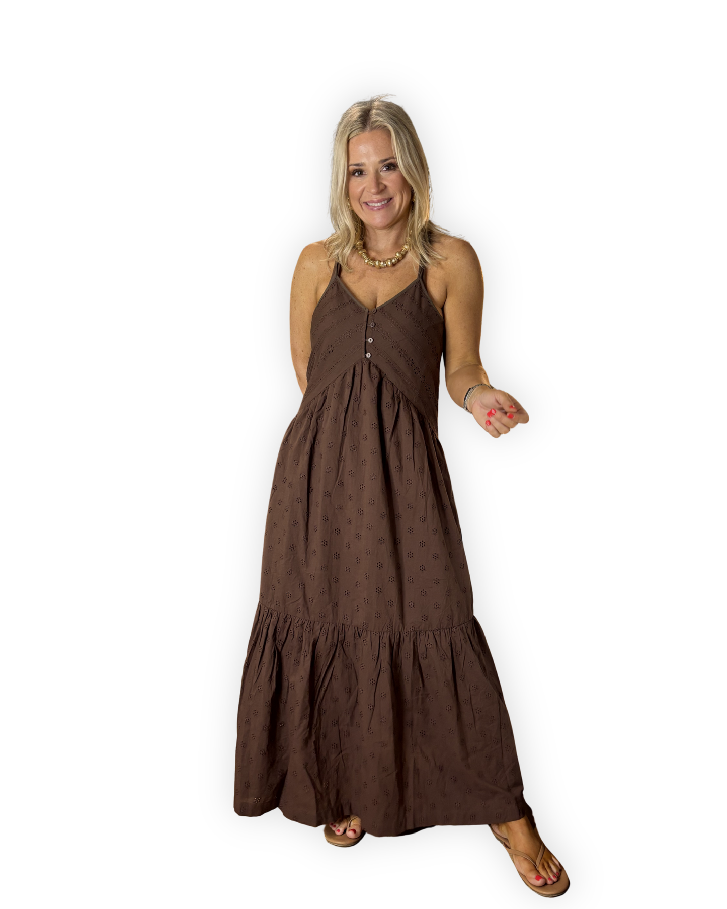Eyelet Tiered Maxi-FINAL SALE