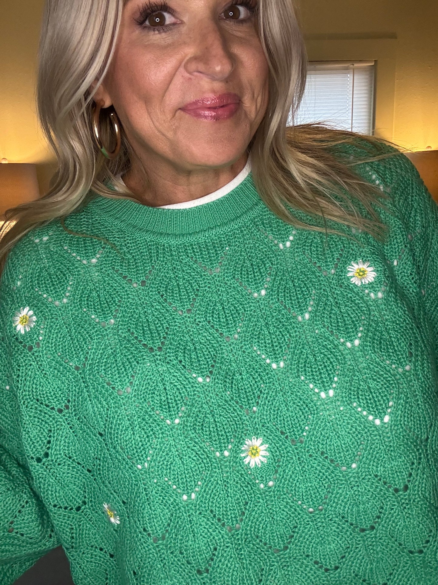 Daisy Bell Sleeve Sweater-FINAL SALE