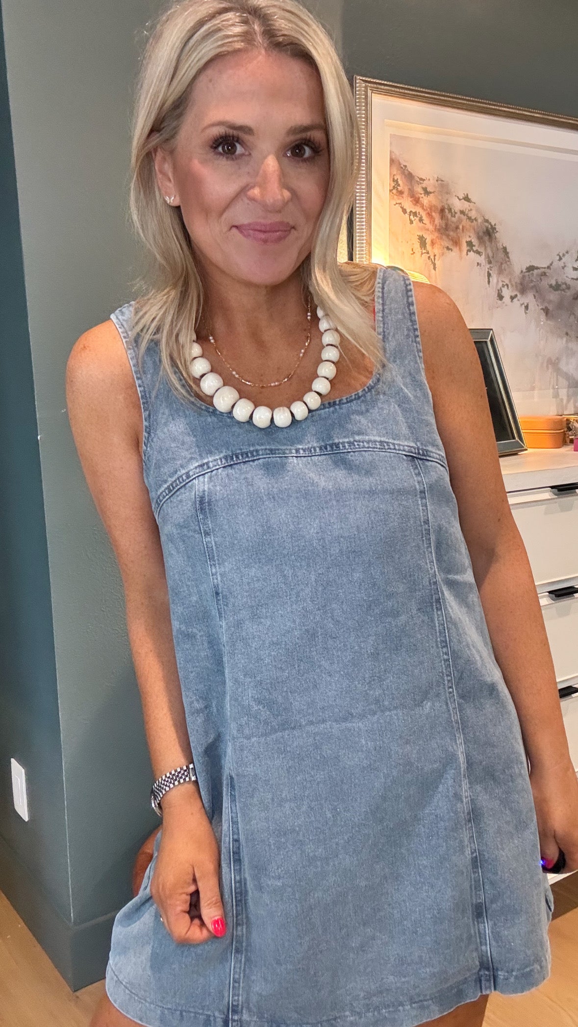 Two Stepping Denim Dress- FINAL SALE