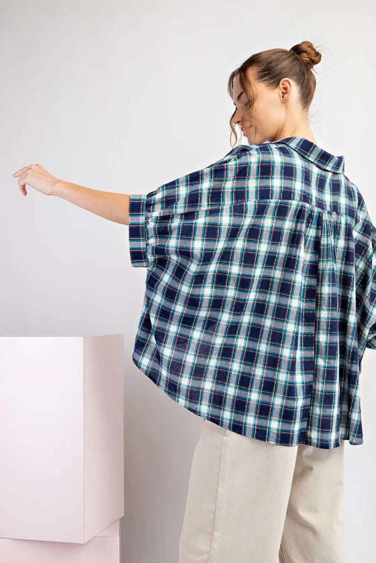 Plaid Happy Top