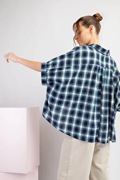 Plaid Happy Top