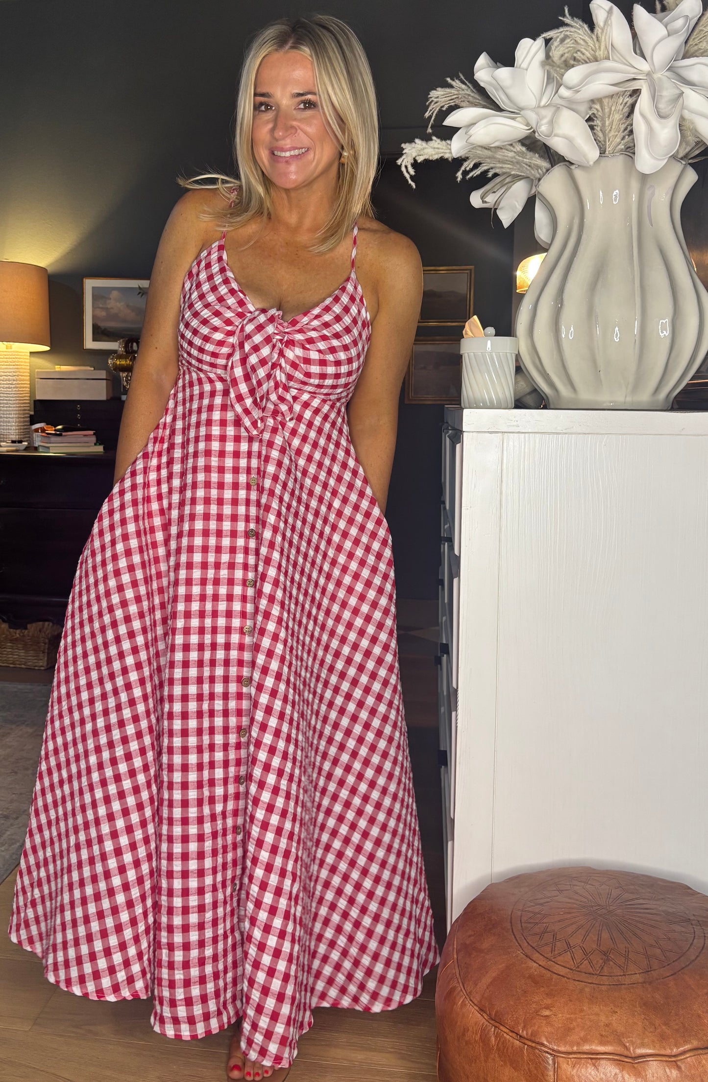 Dolly Gingham Midi