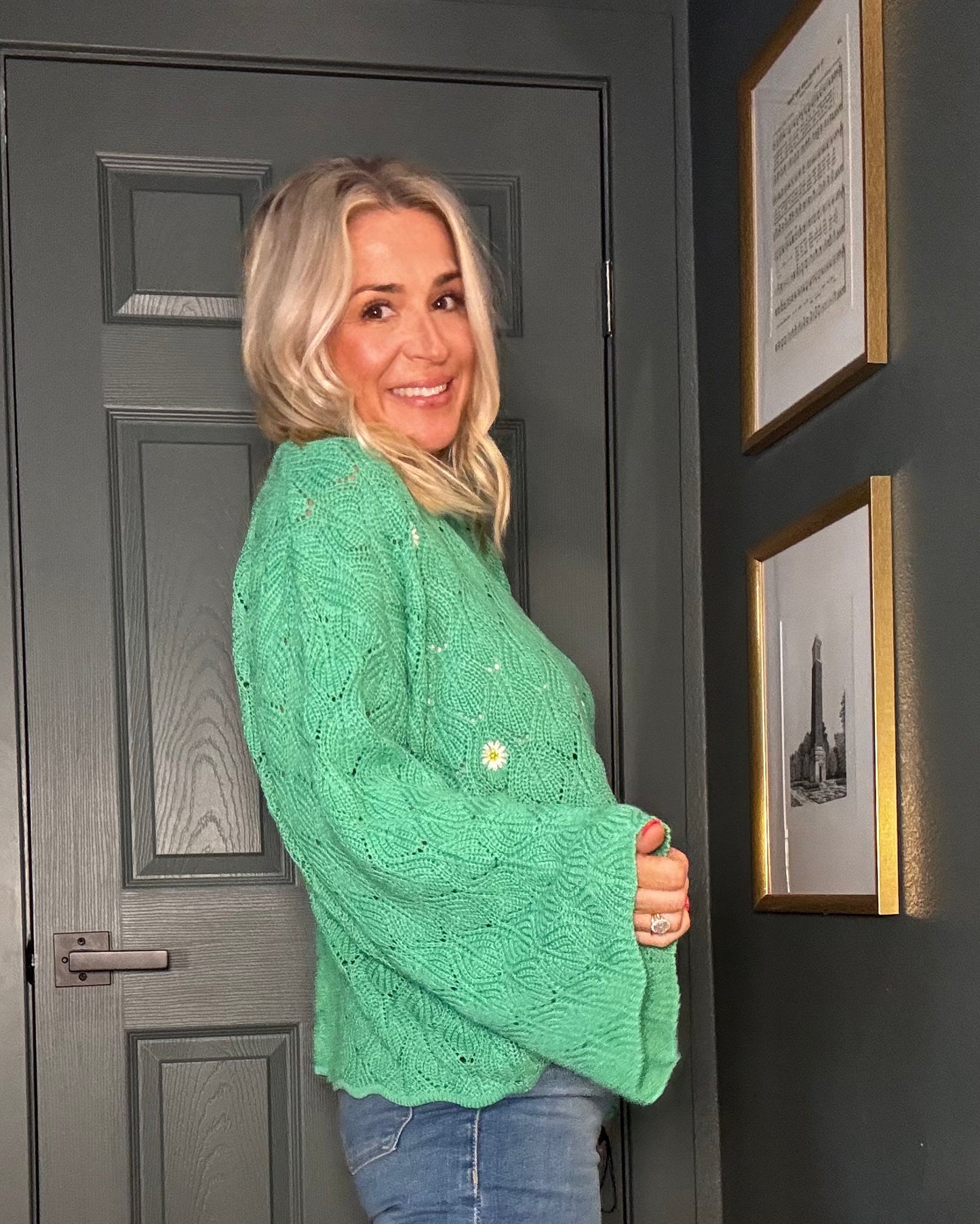 Daisy Bell Sleeve Sweater-FINAL SALE