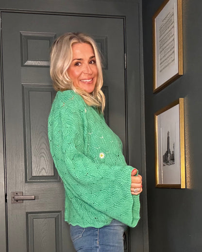 Daisy Bell Sleeve Sweater-FINAL SALE