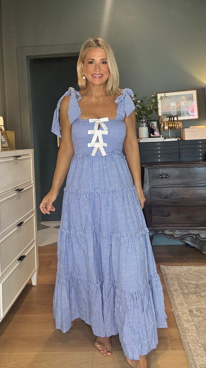 Milano Striped Midi Dress