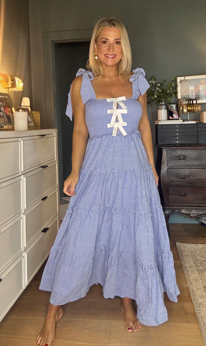 Milano Striped Midi Dress