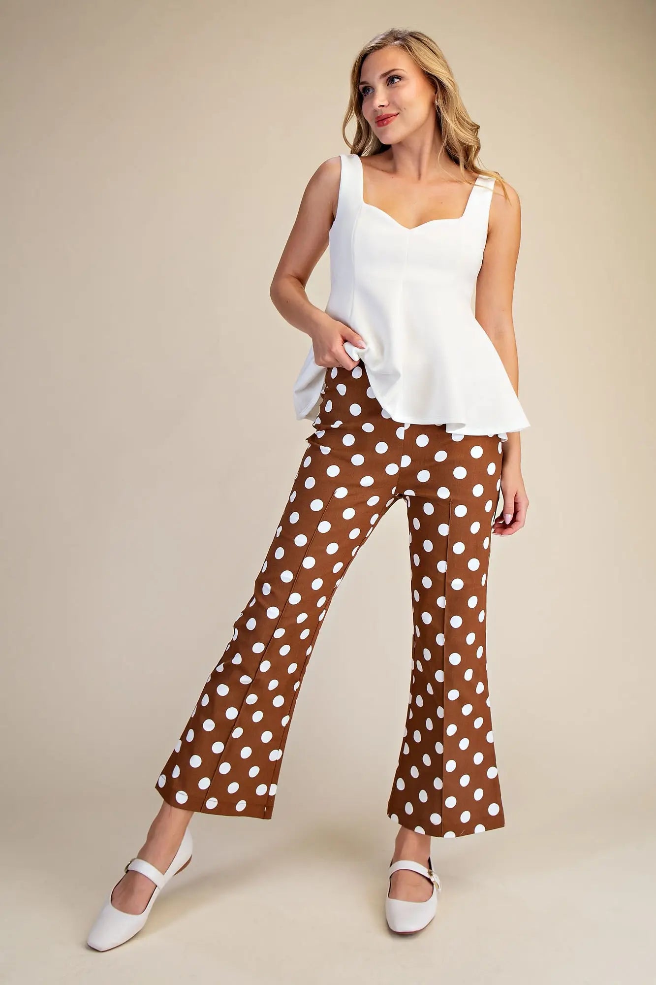 Cropped Polka Dot Pants-FINAL SALE