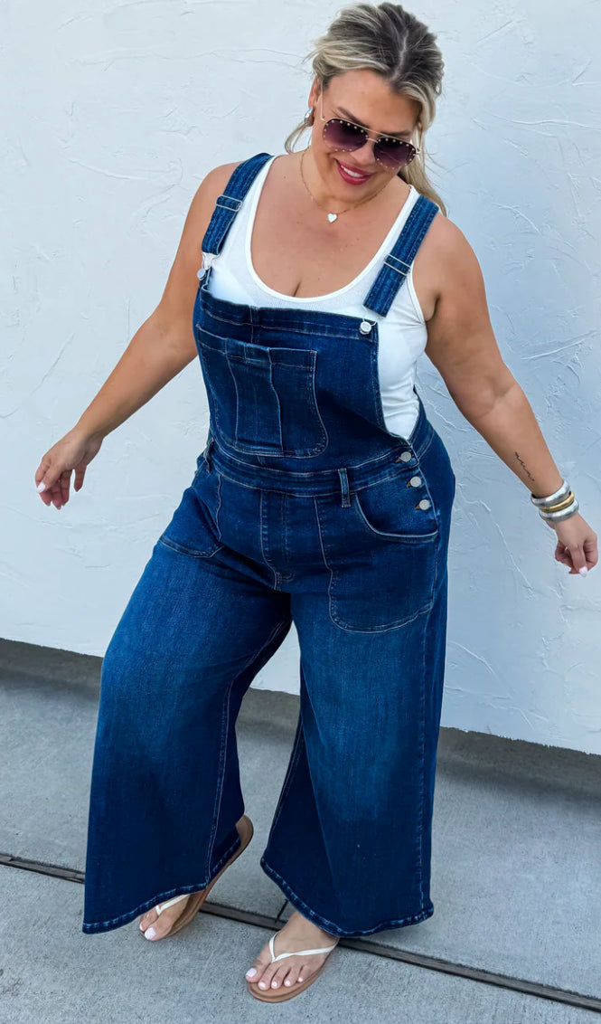 Scout Crop Wide Leg Overalls-FINAL SALE