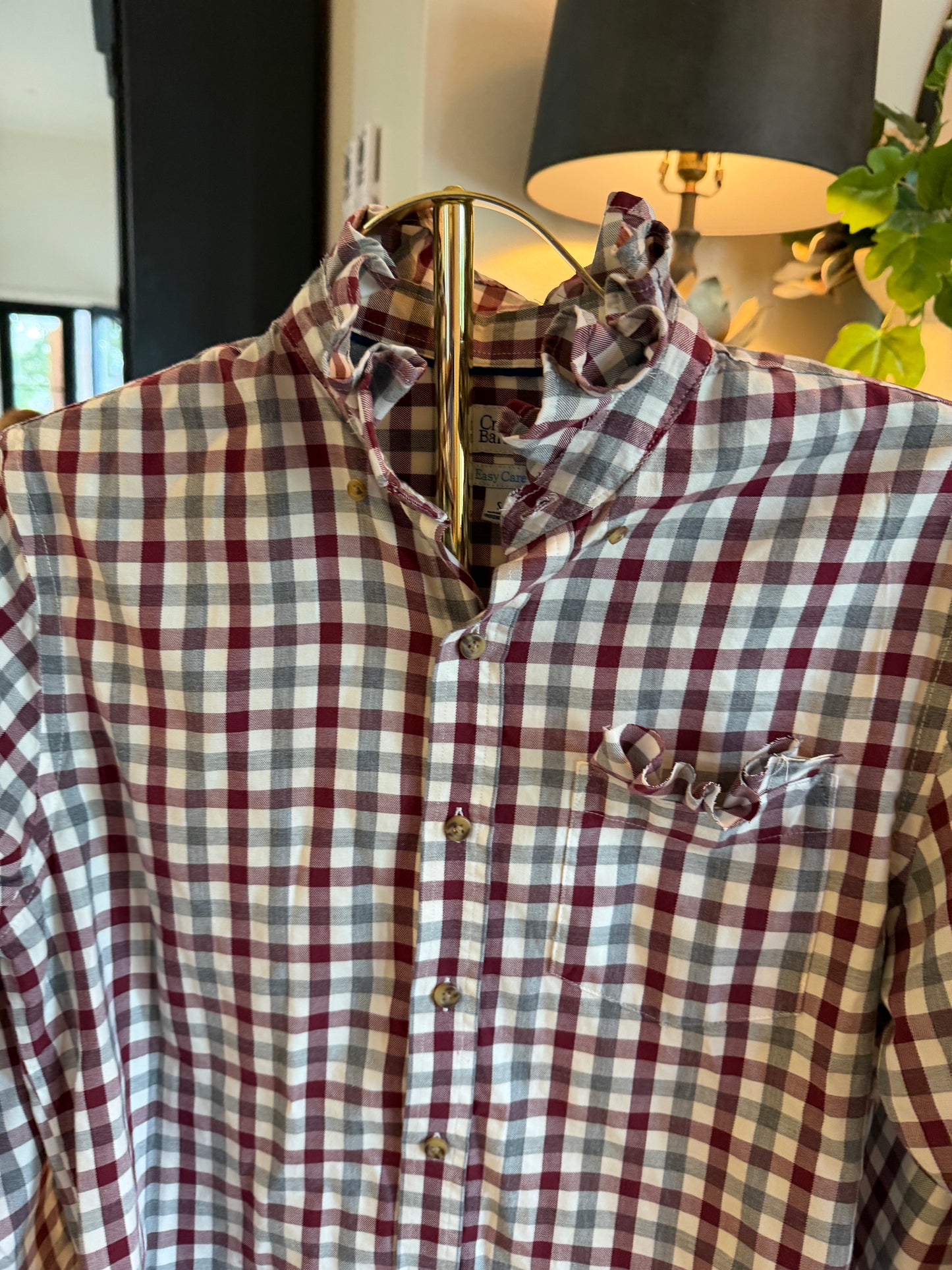 Gray & Crimson Ruffle-S