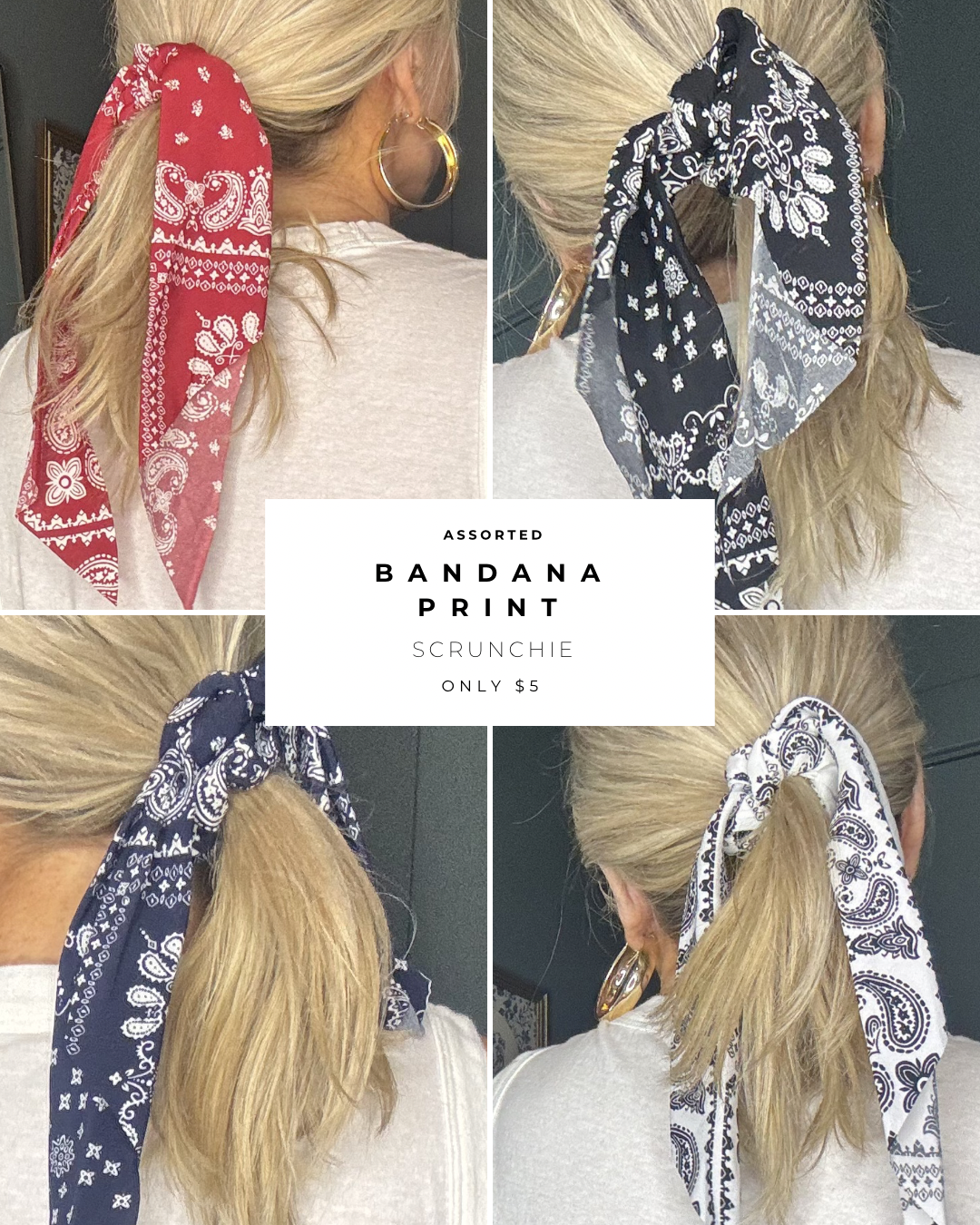 Bandana Scrunchie