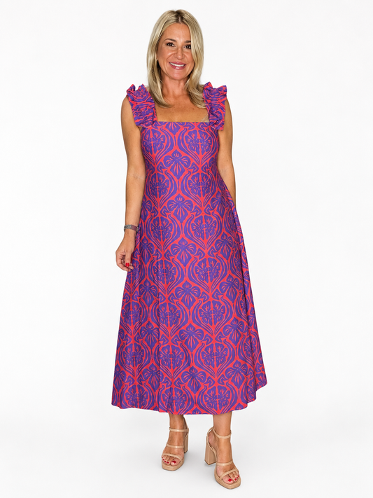 Electric Orchid Midi Dress