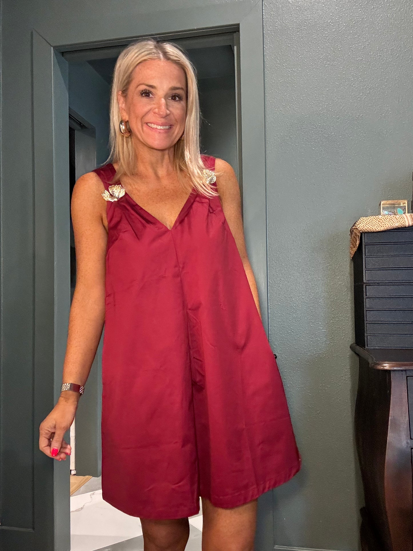 Leah Leaf Mini Dress-FINAL SALE