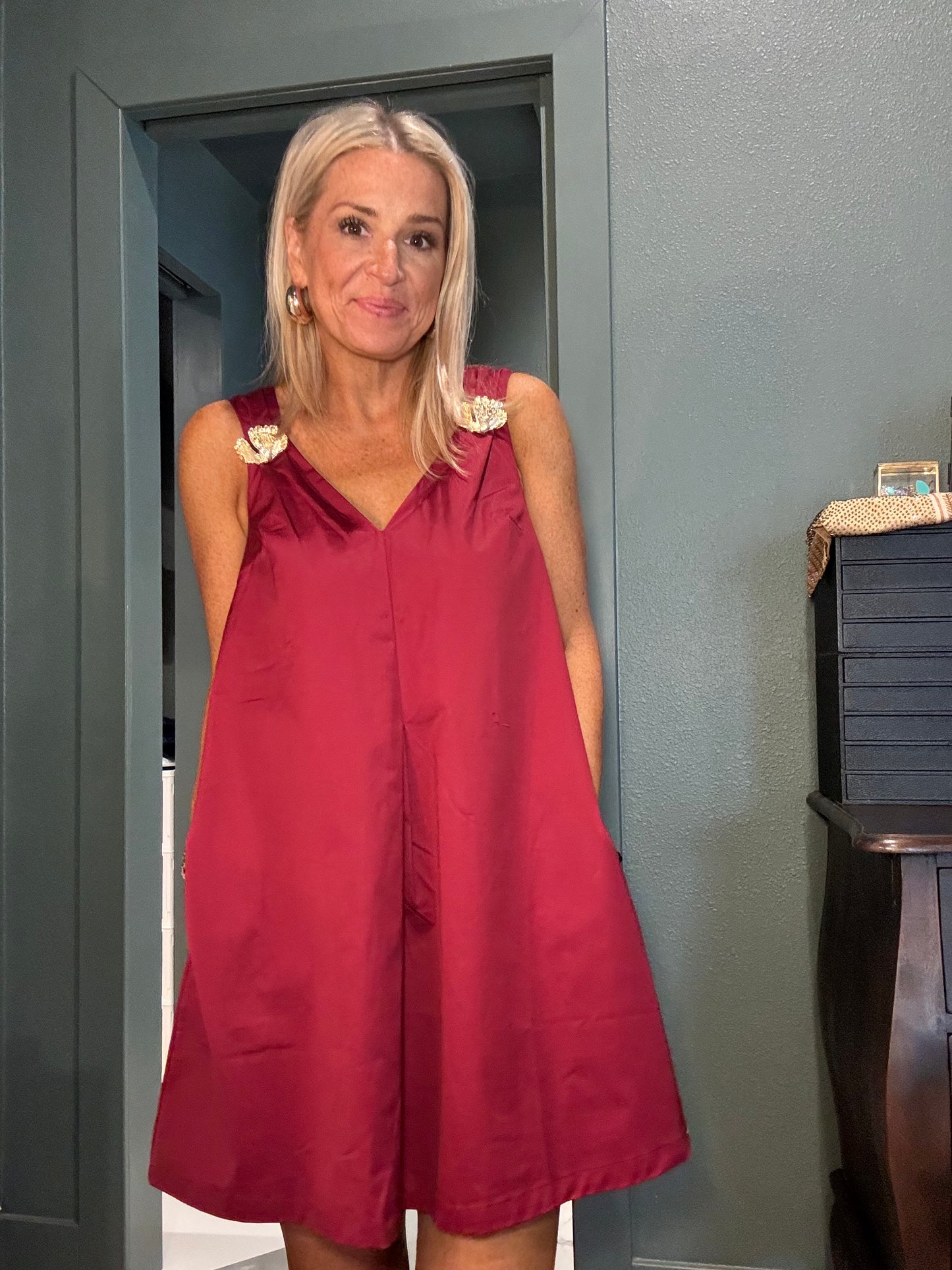 Leah Leaf Mini Dress-FINAL SALE