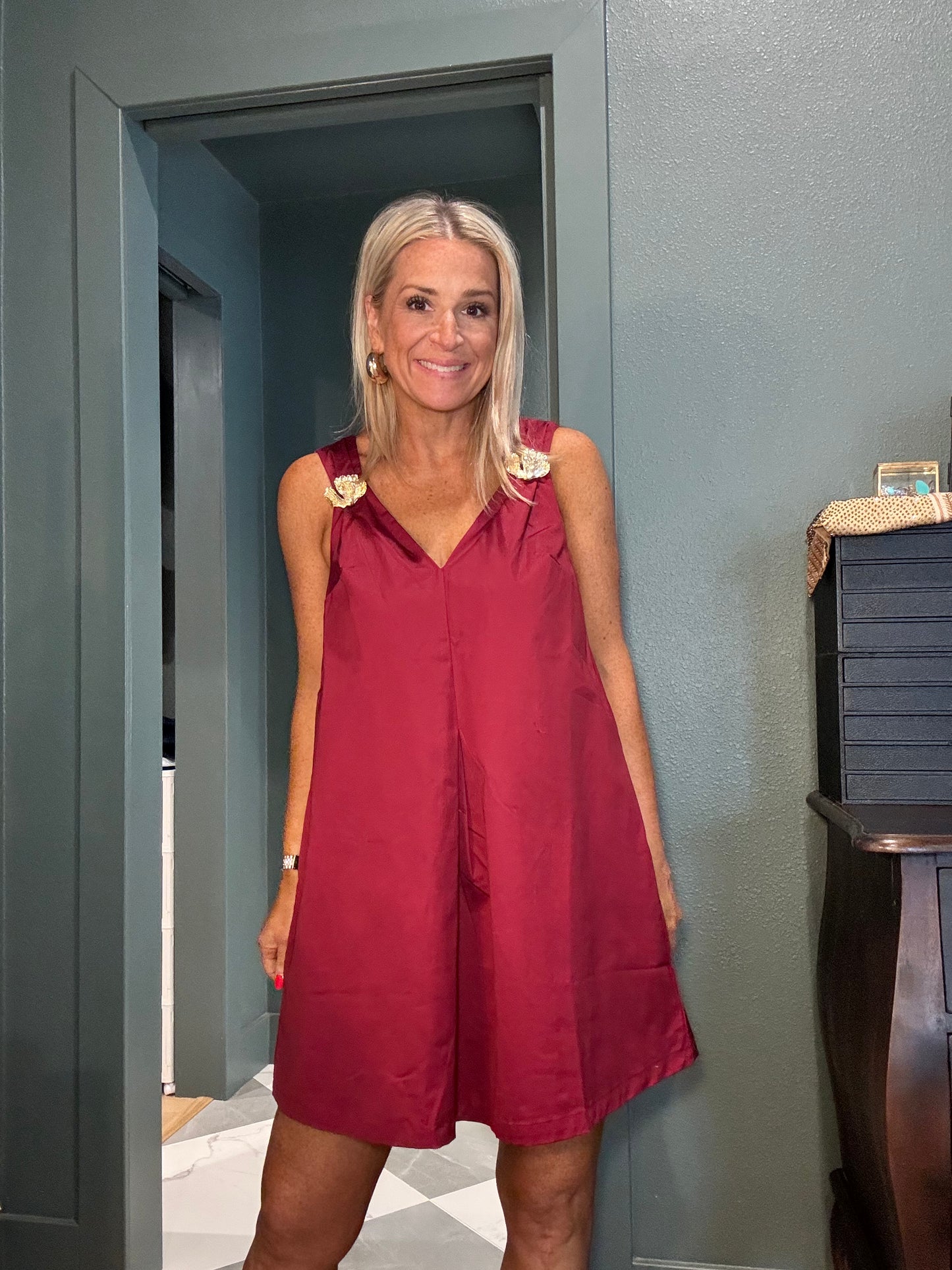 Leah Leaf Mini Dress-FINAL SALE