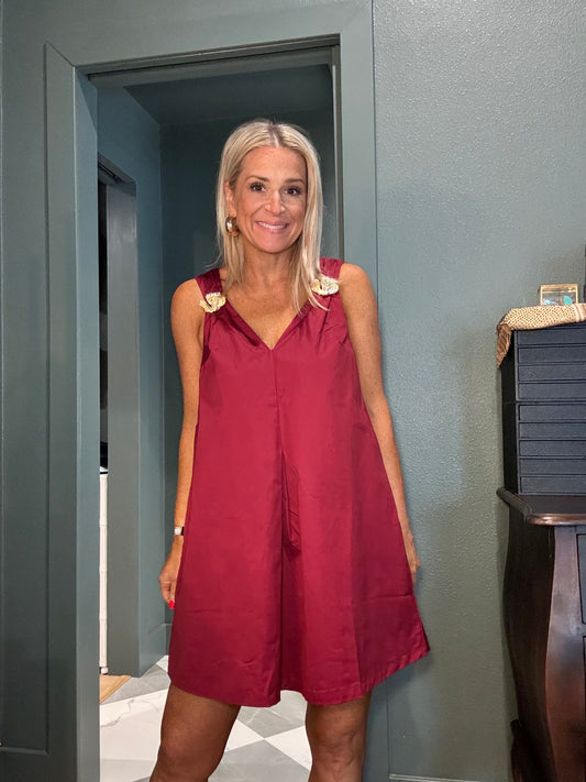 Leah Leaf Mini Dress-FINAL SALE
