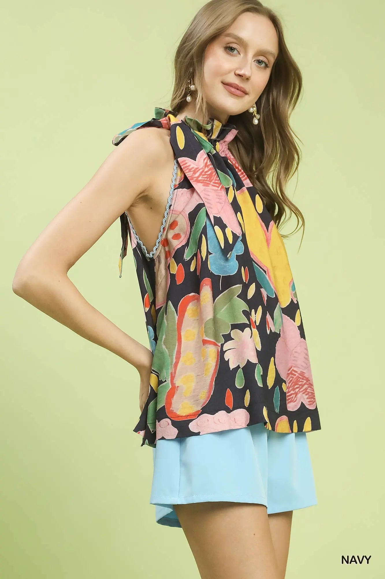 Boho Floral Tie Tank