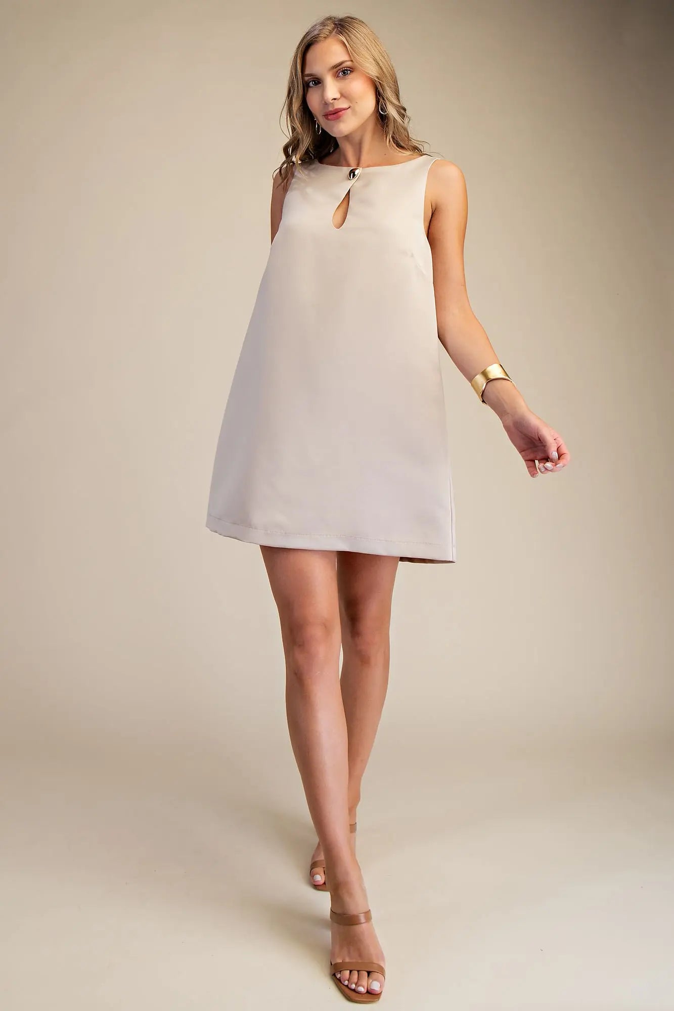 Champagne Mini Dress- FINAL SALE