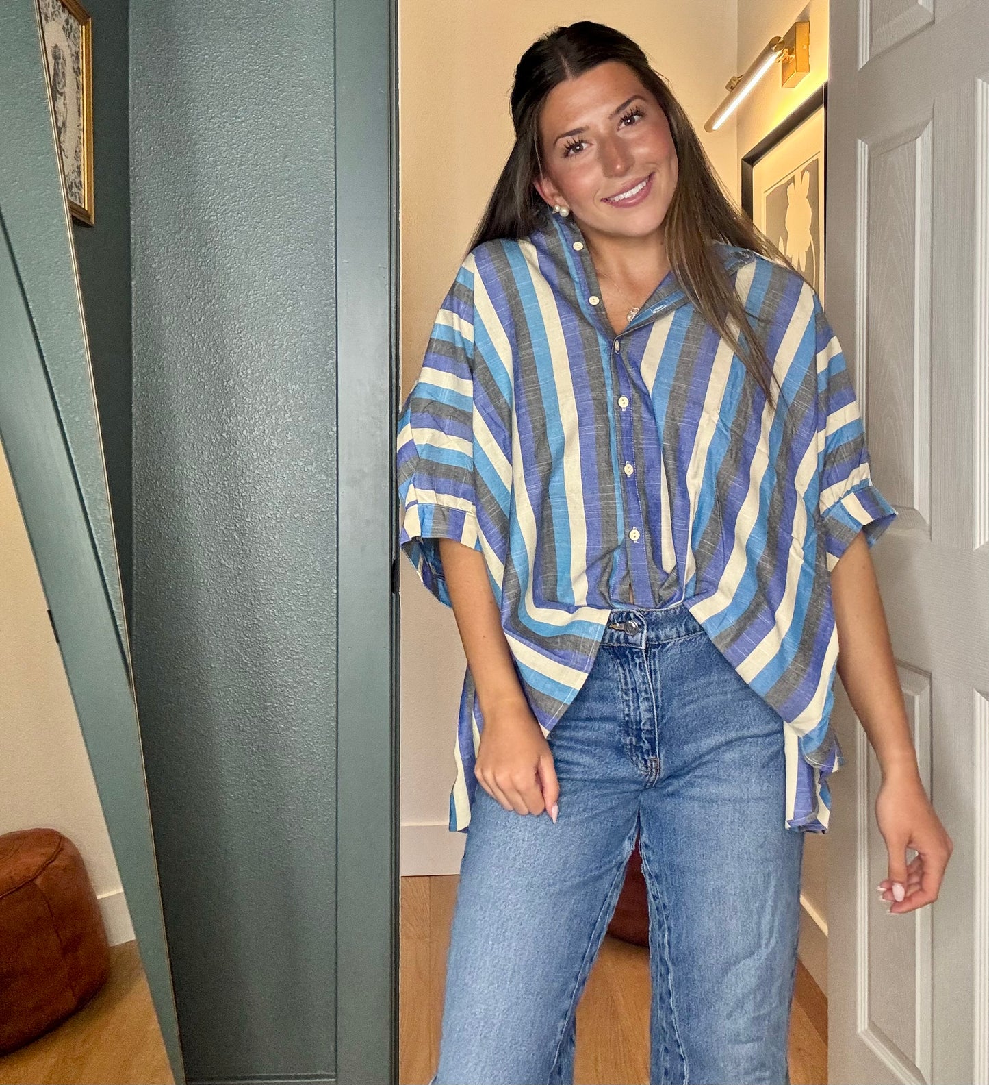 Striped Dolman Top- FINAL SALE
