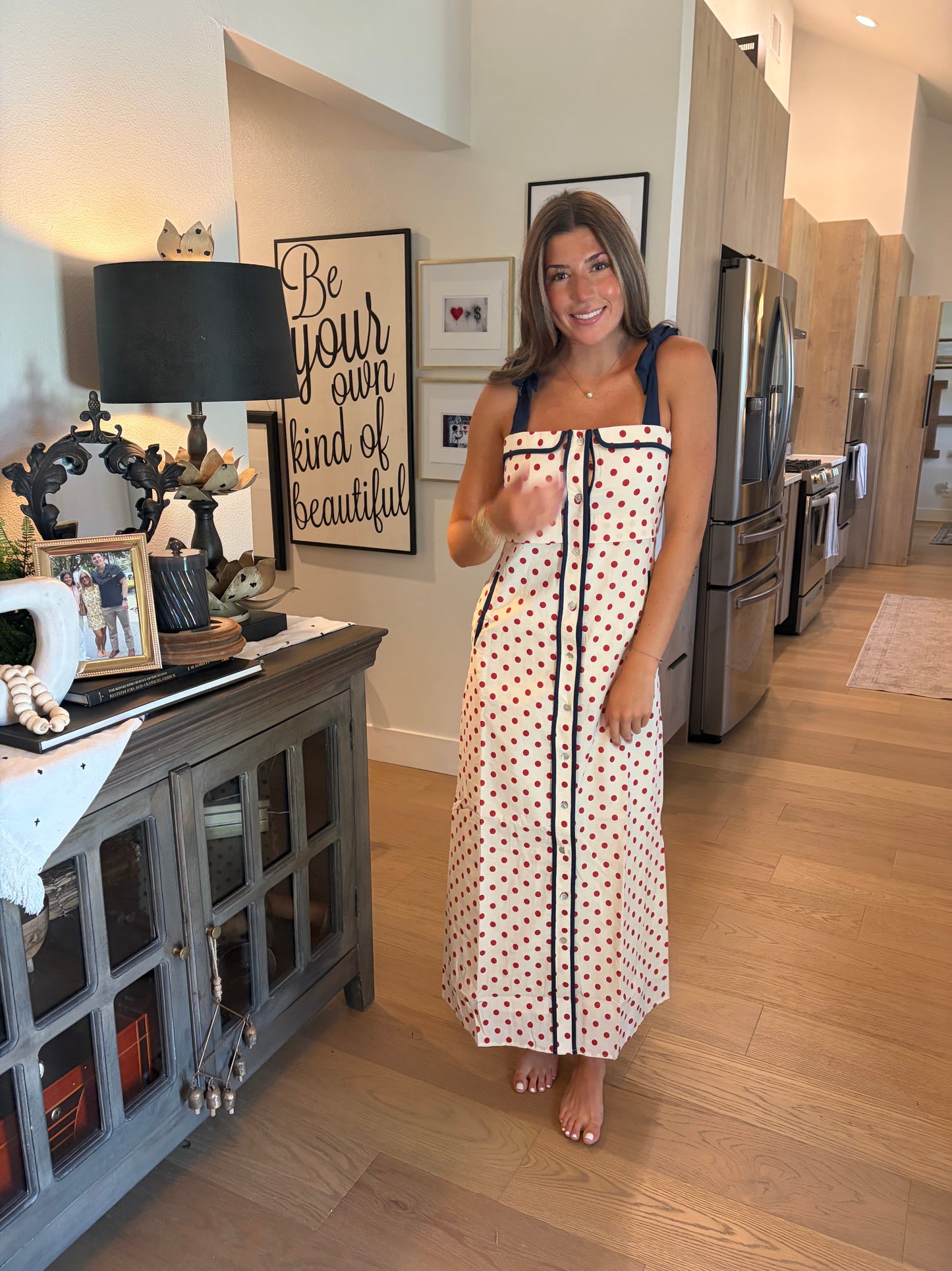 Polkadot and Ties Midi Dress