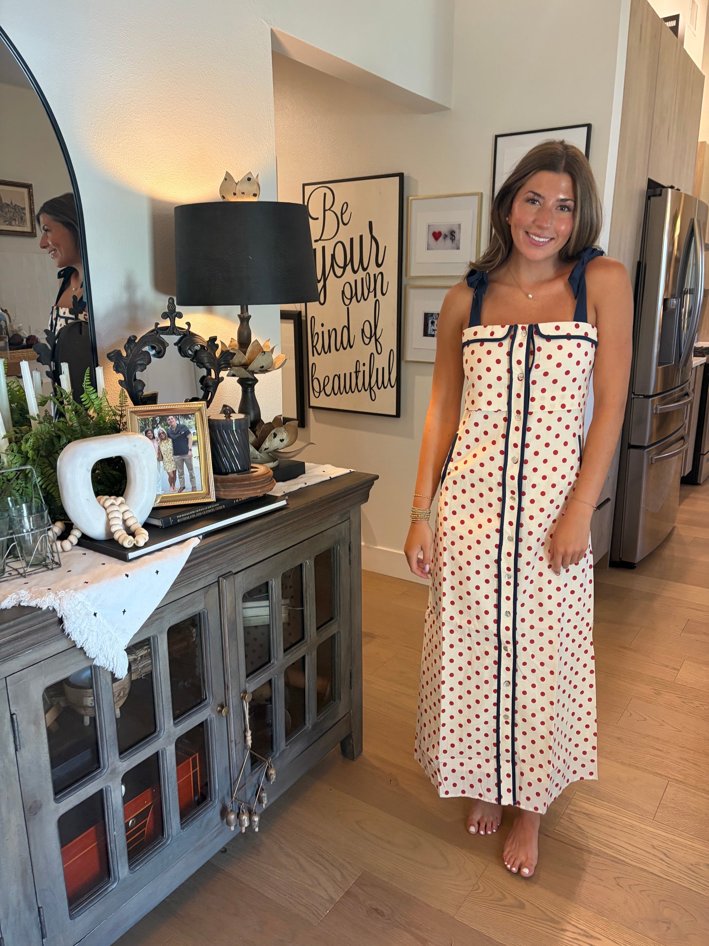 Polkadot and Ties Midi Dress