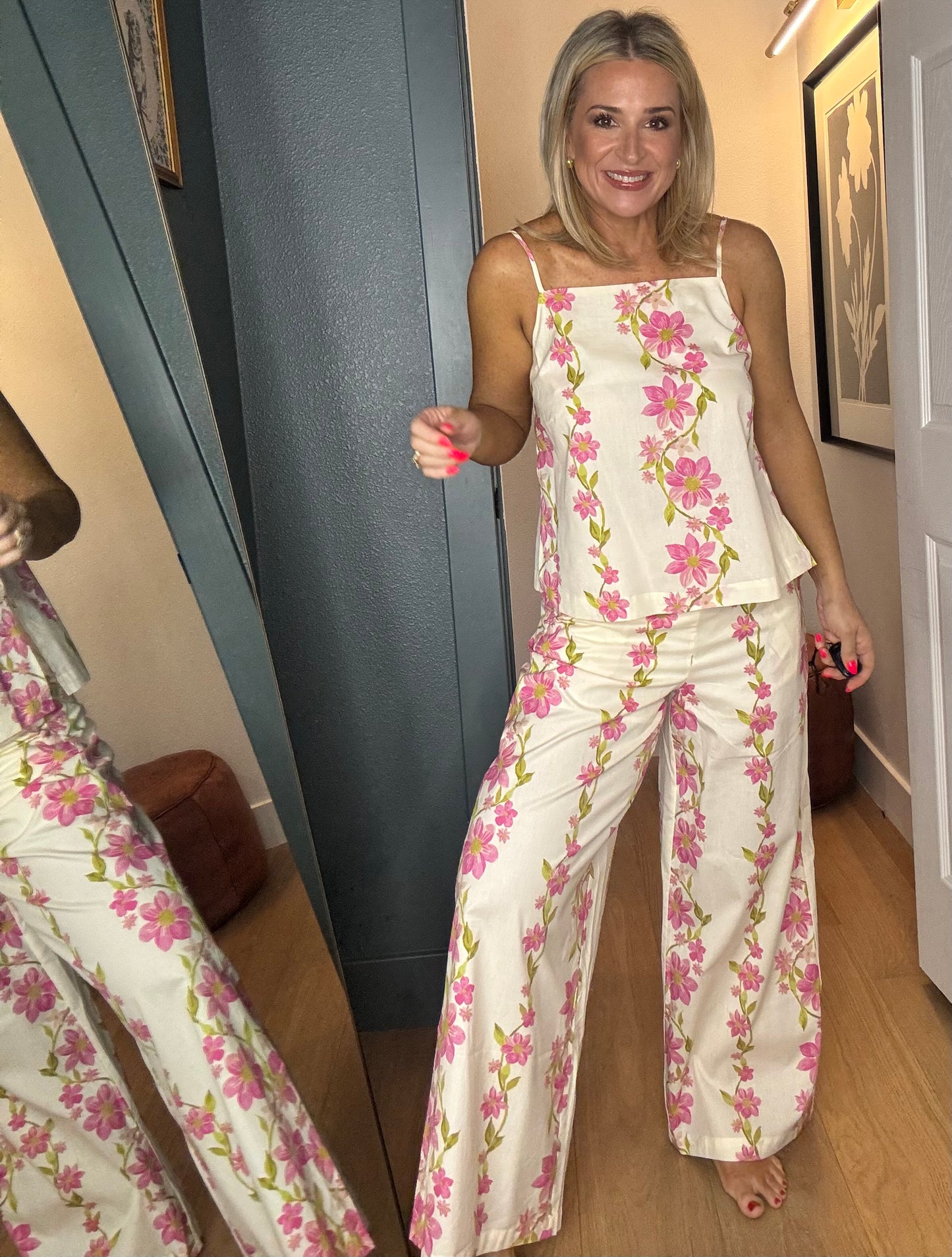 Sunlit Blossom Pant Set- FINAL SALE