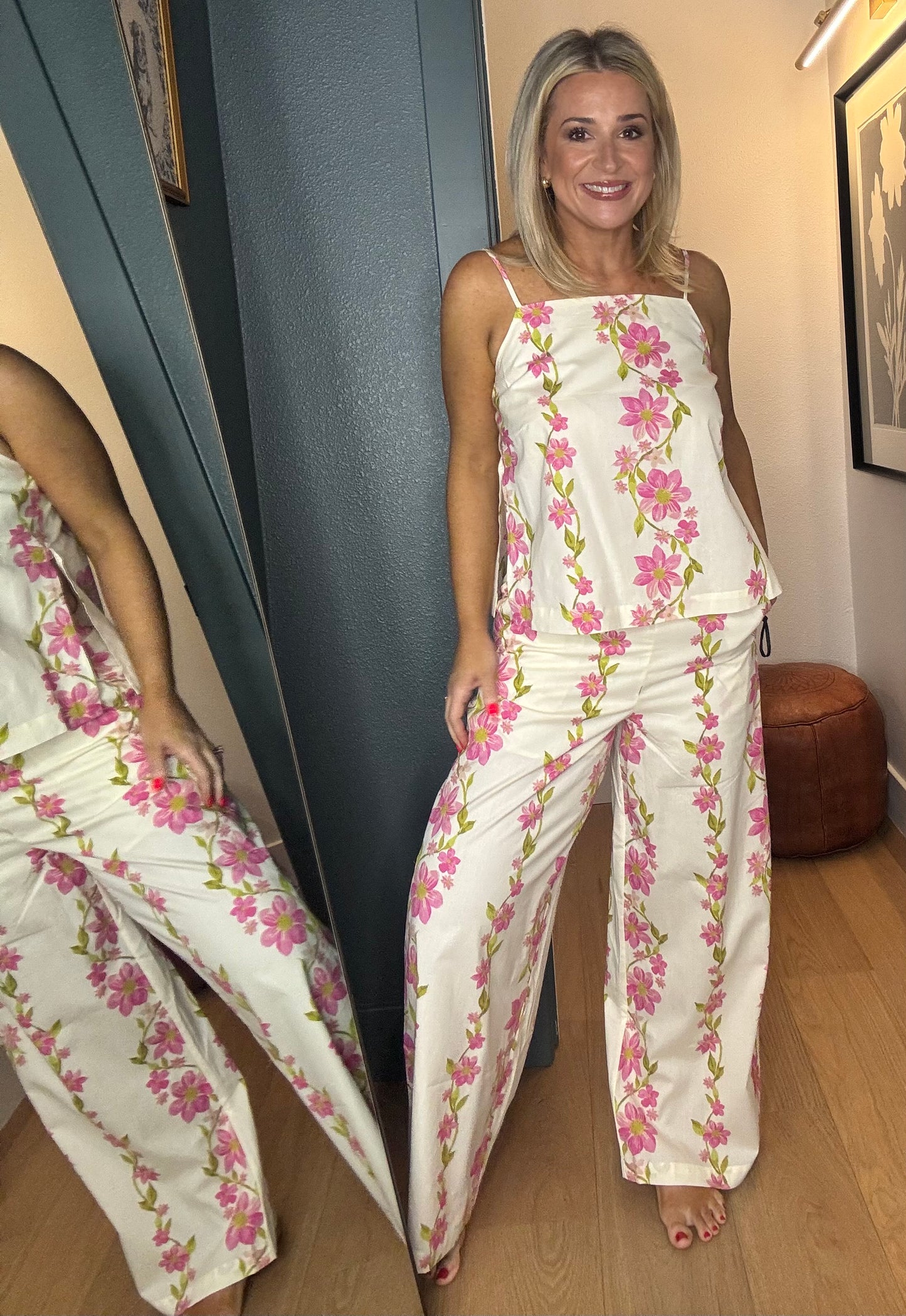 Sunlit Blossom Pant Set- FINAL SALE