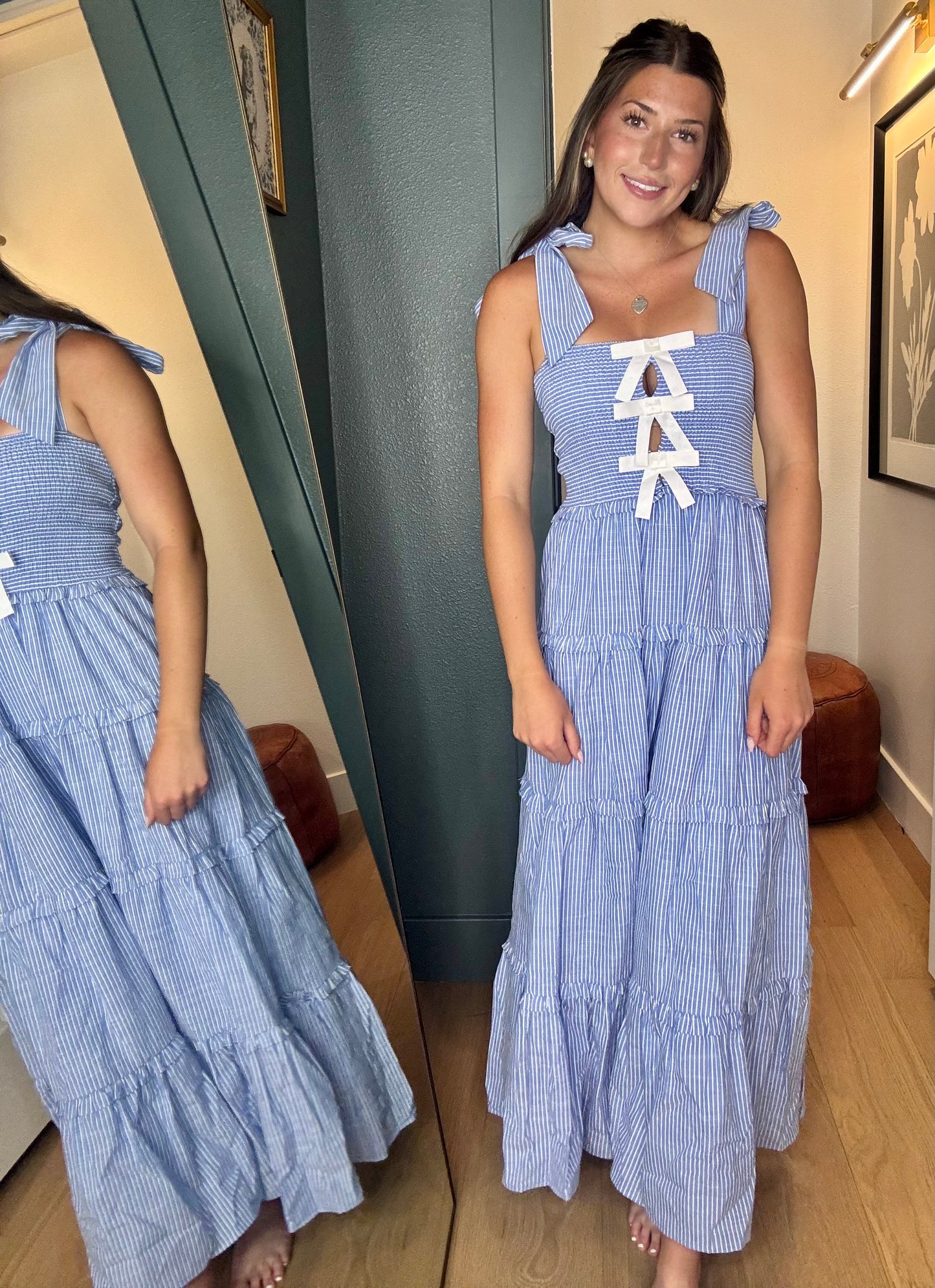 Milano Striped Midi Dress