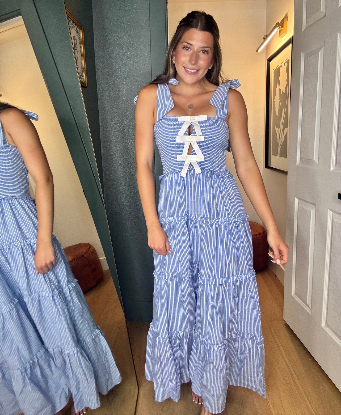 Milano Striped Midi Dress