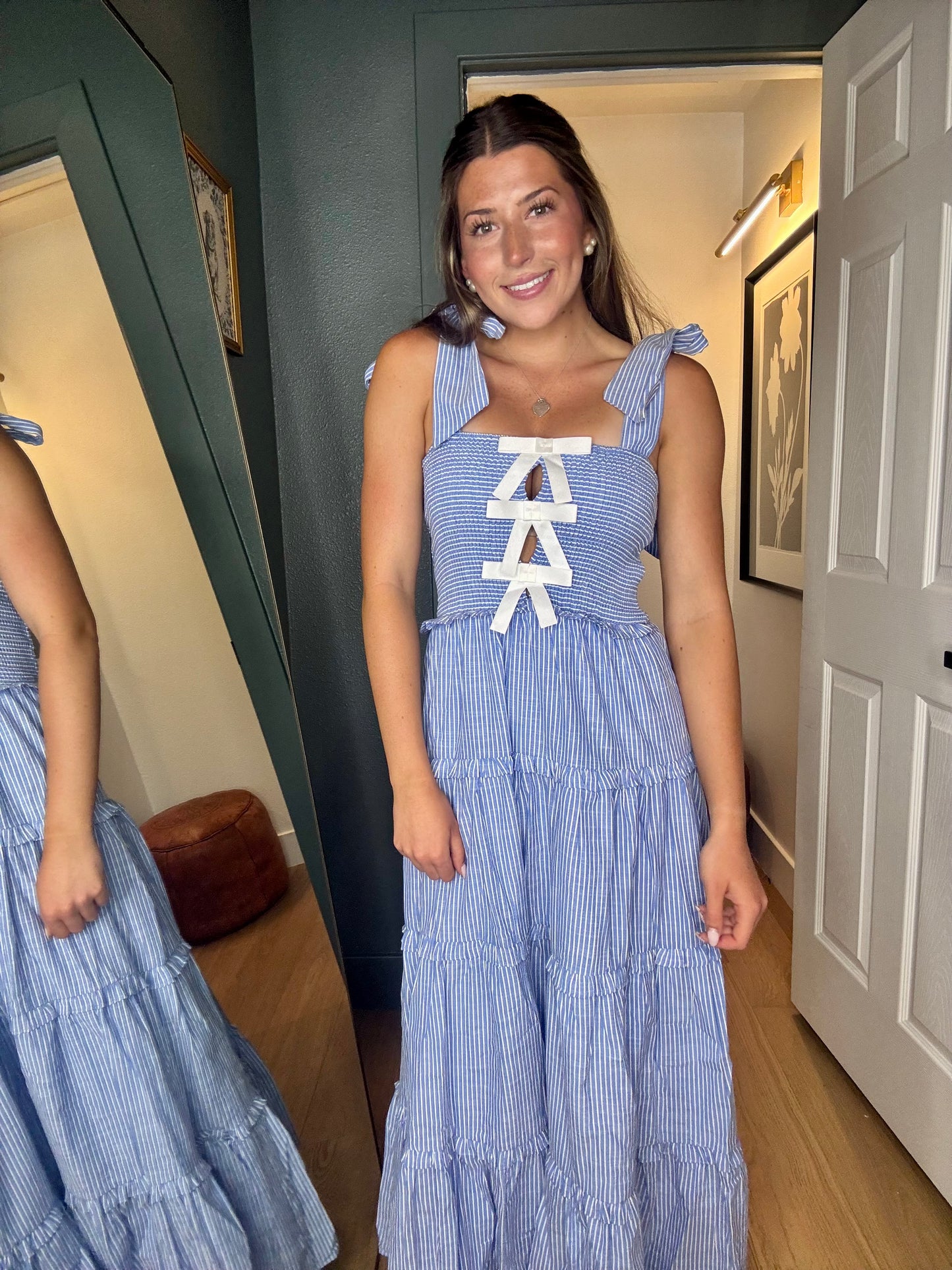 Milano Striped Midi Dress