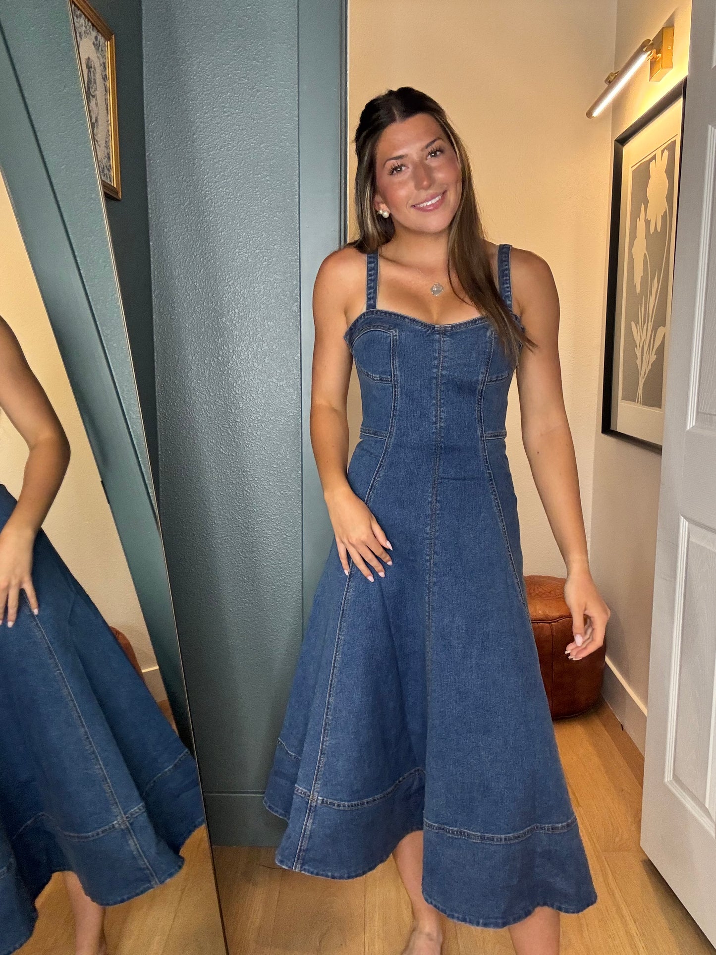 Katie Denim Midi- FINAL SALE