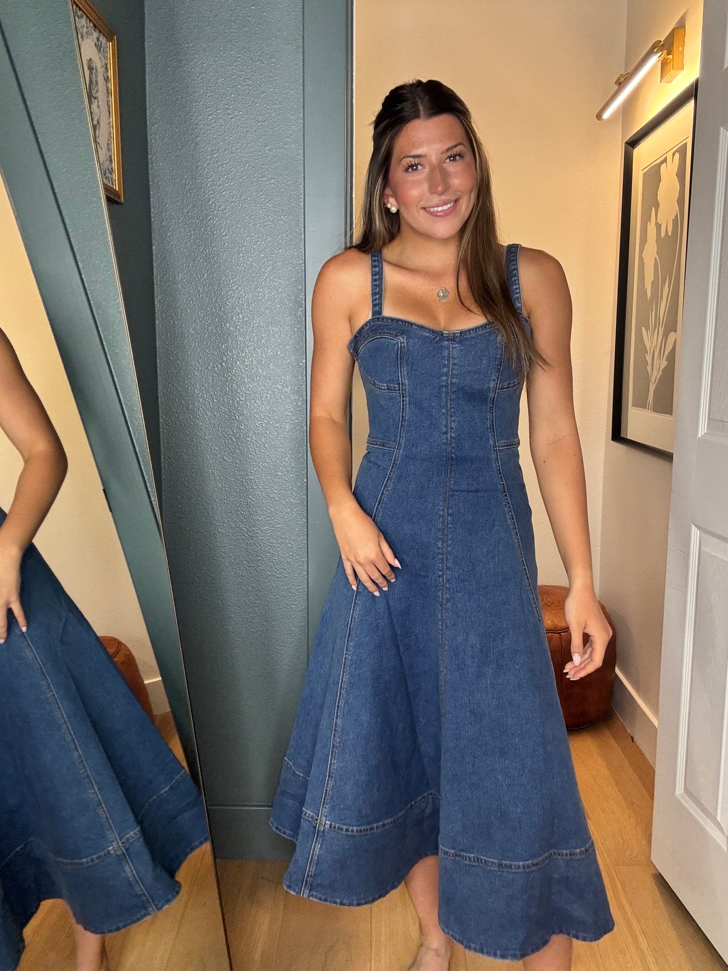 Katie Denim Midi- FINAL SALE