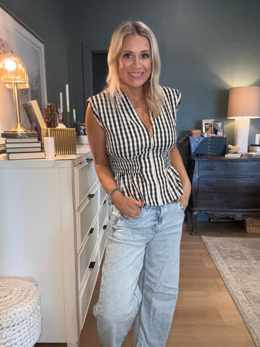 Checkmate Peplum Top