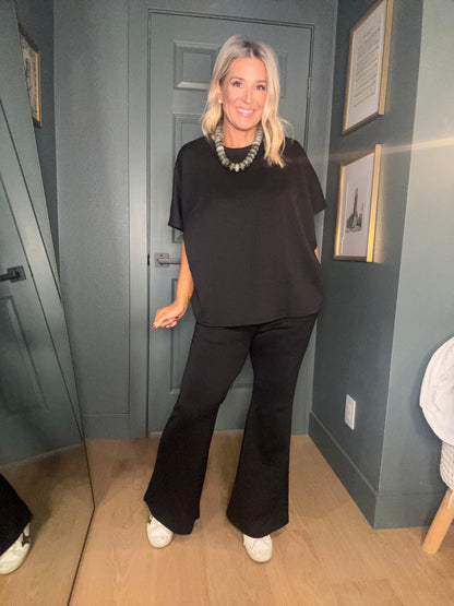 Poncho Top + Bell Bottom Modal Set