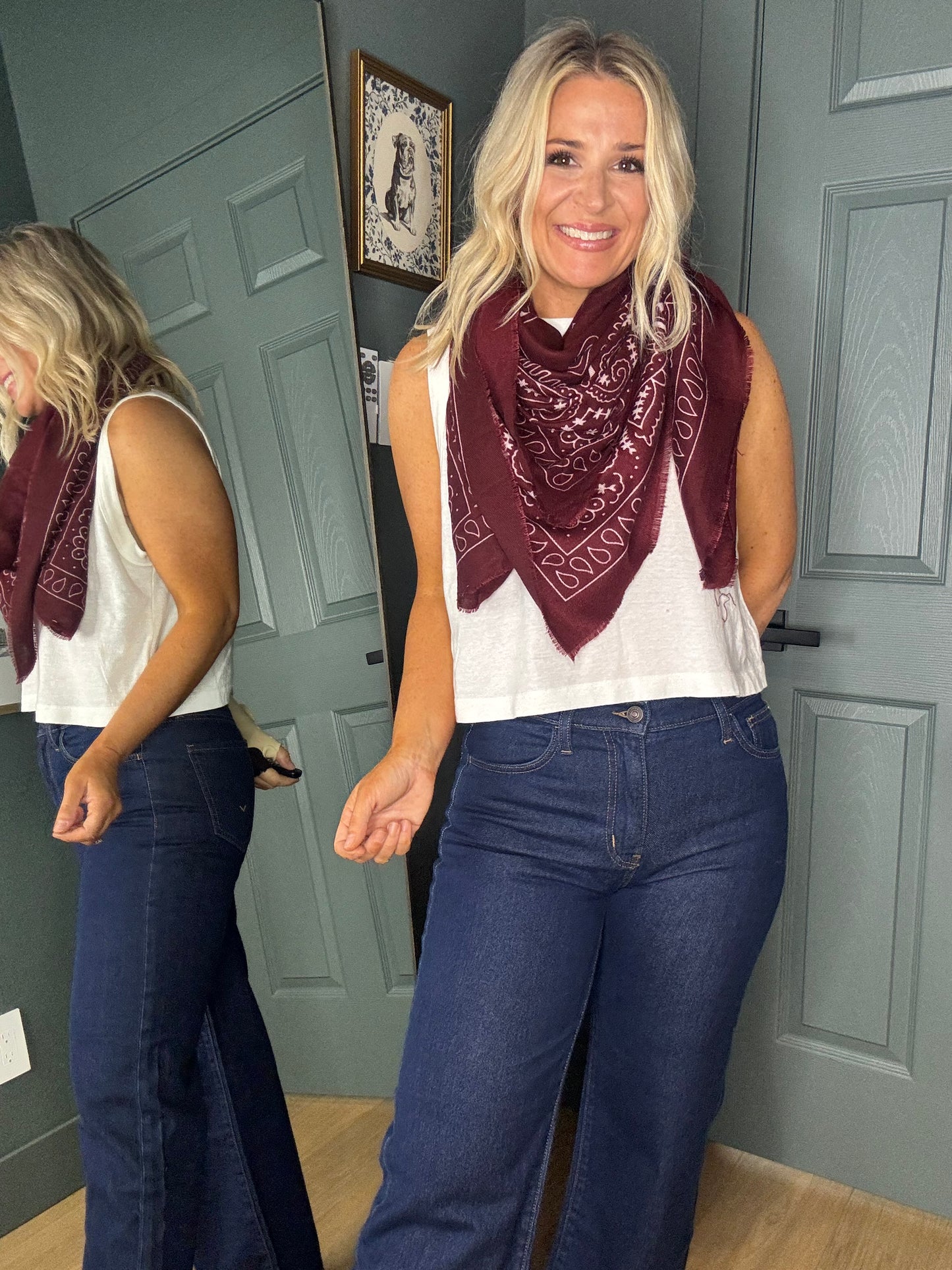 Oversized Bandana Scarf- Wool