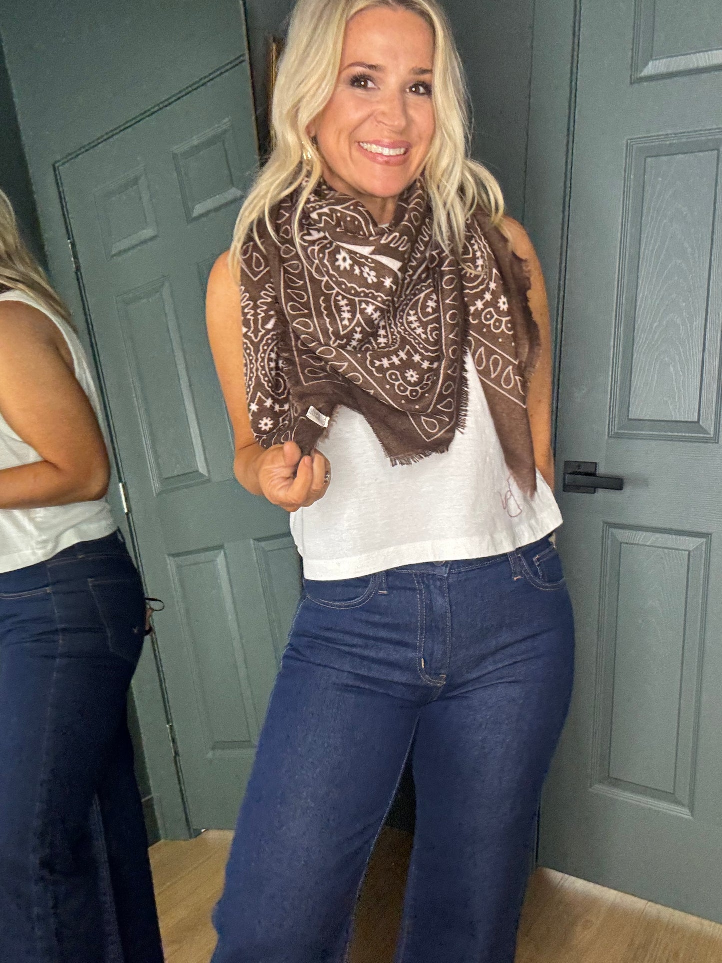 Oversized Bandana Scarf- Wool