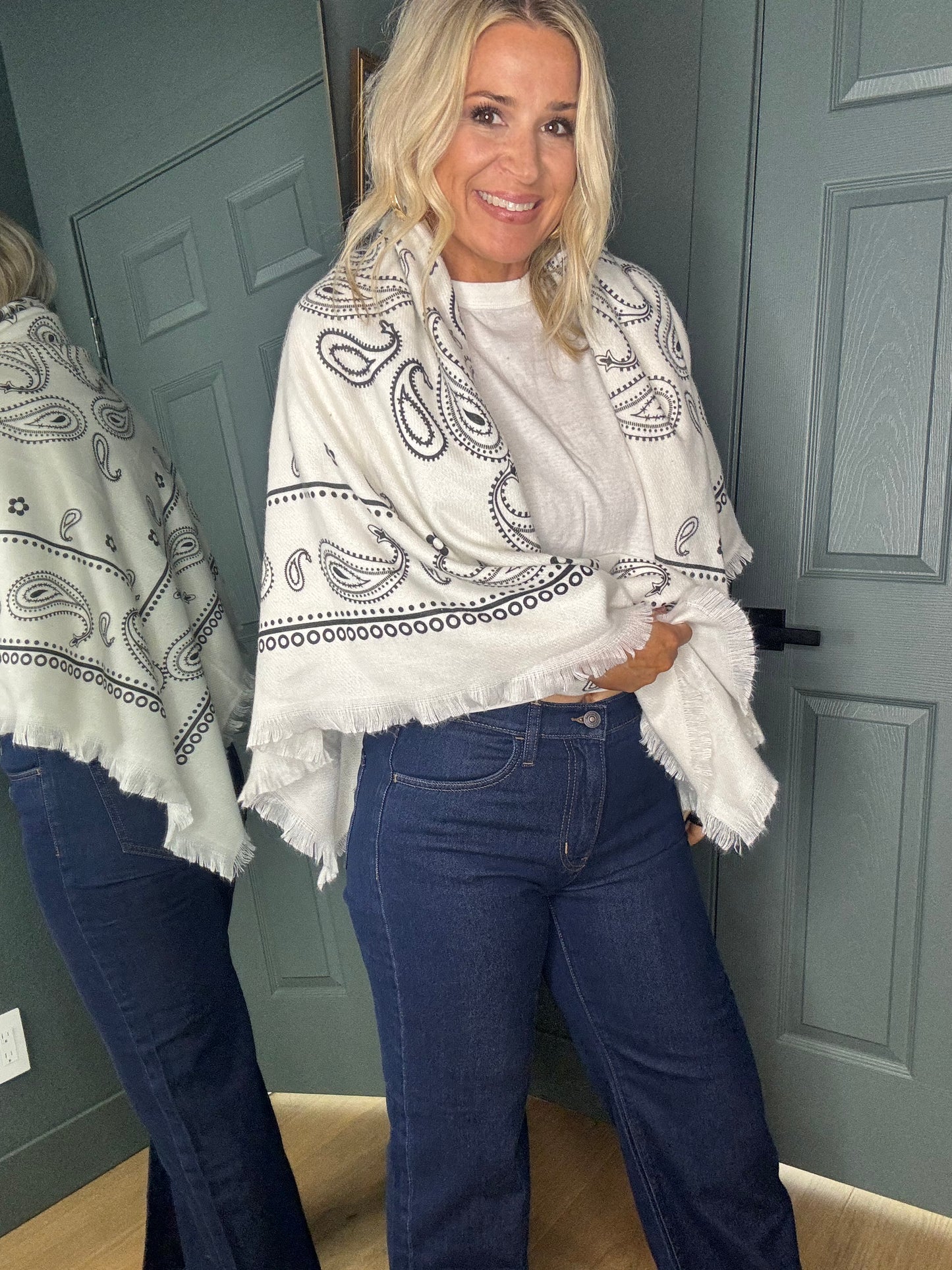 Oversized Bandana Scarf- Wool