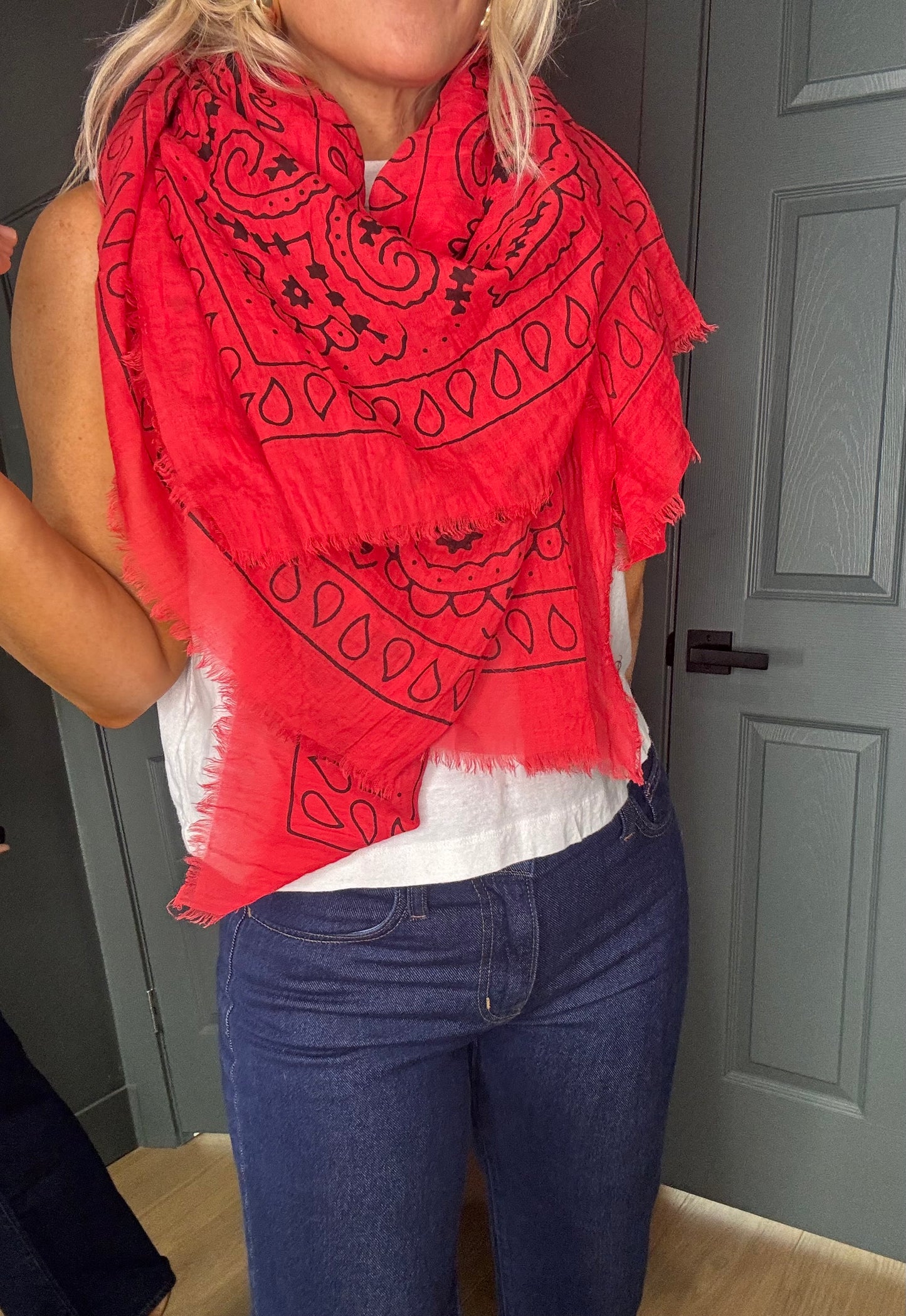 Oversized Blanket Scarf- Cotton