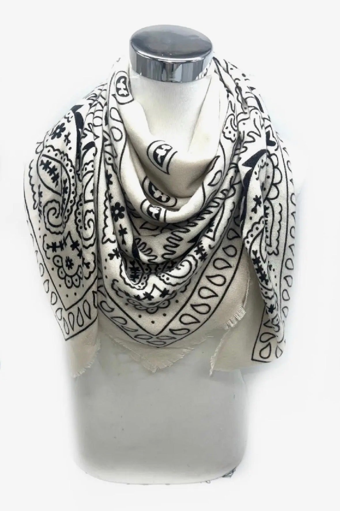 Oversized Bandana Scarf- Wool