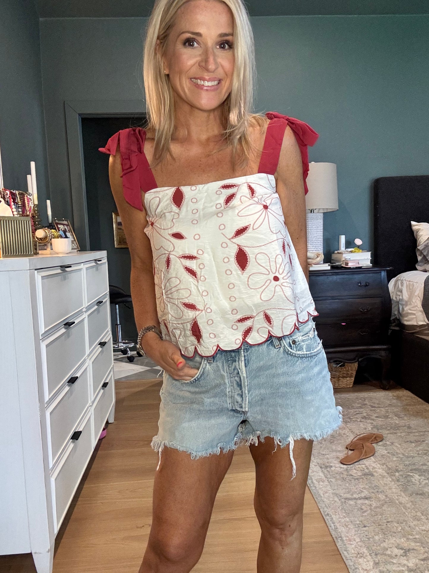 Savannah Scallop Top- FINAL SALE