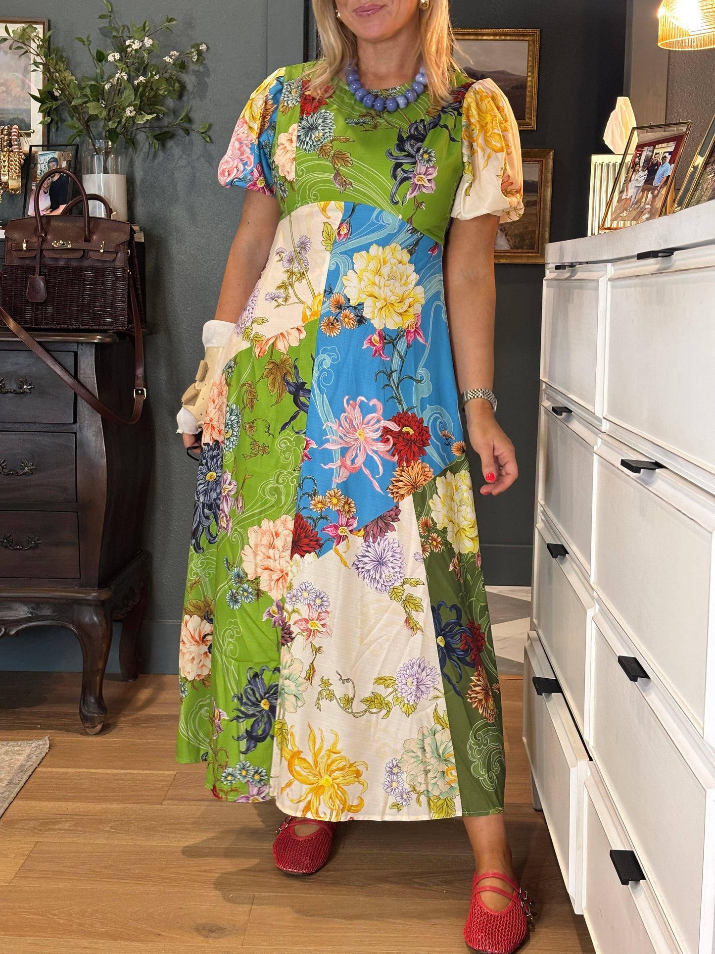 PRE-ORDER Puff Sleeve Midi Dress