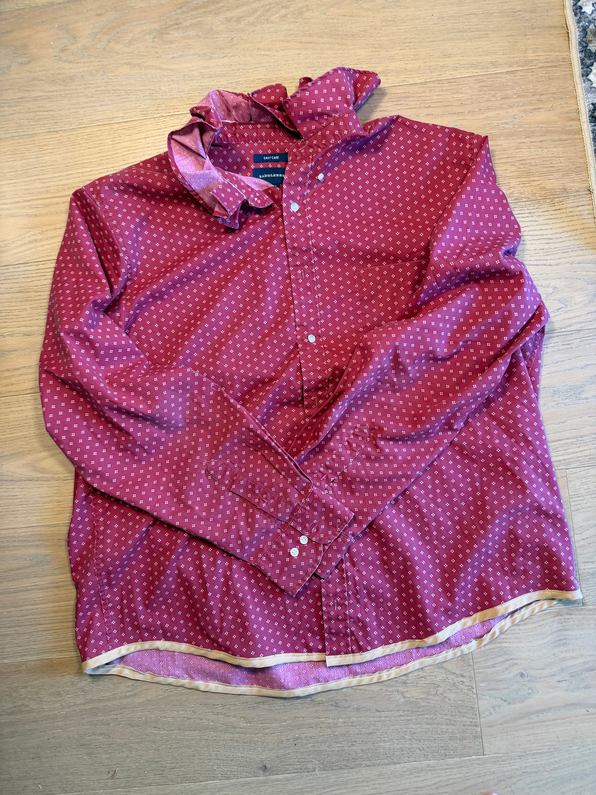 Faded Red Ruffle- 2XL