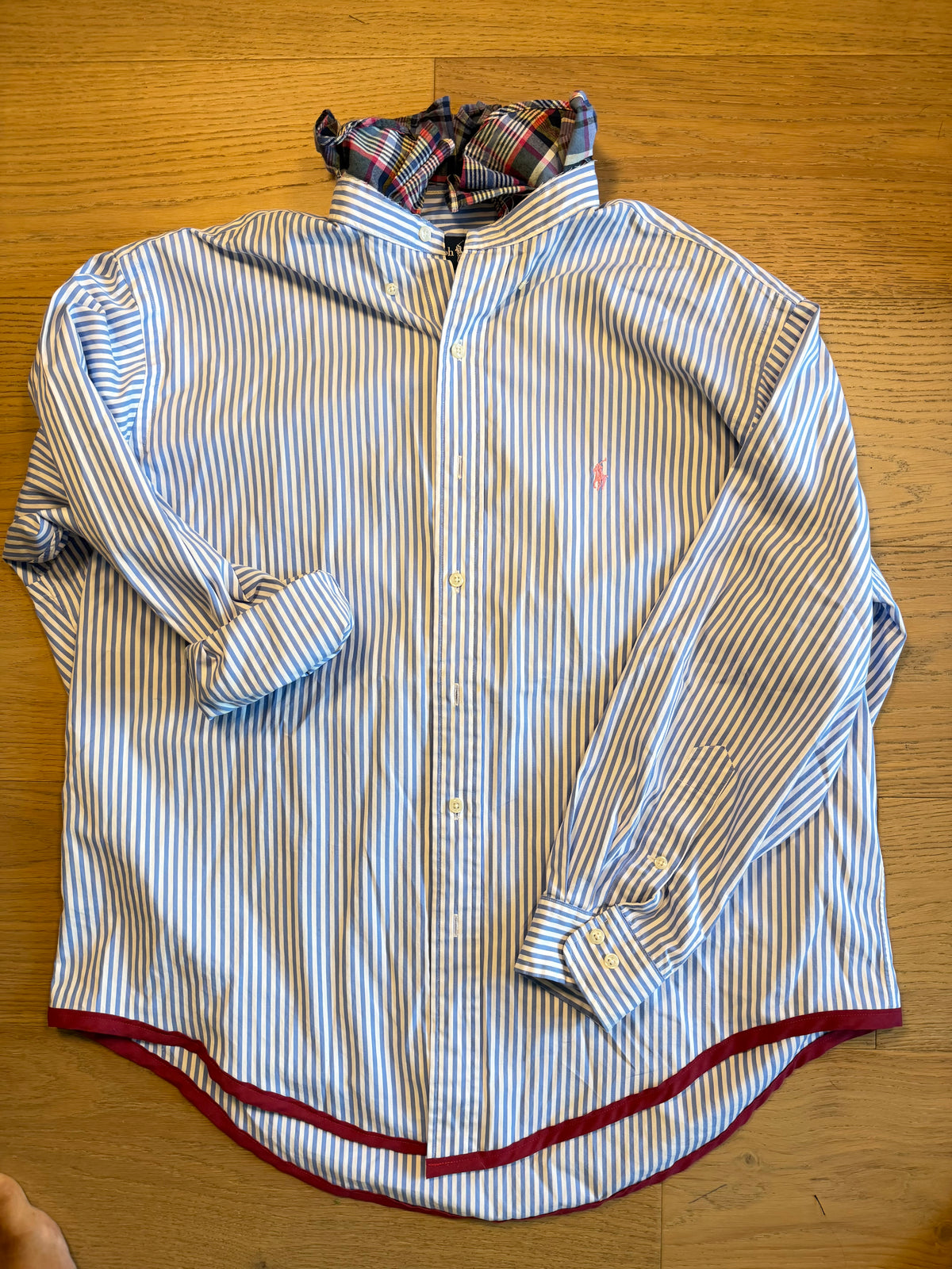 Striped Polo Ruffle- XL