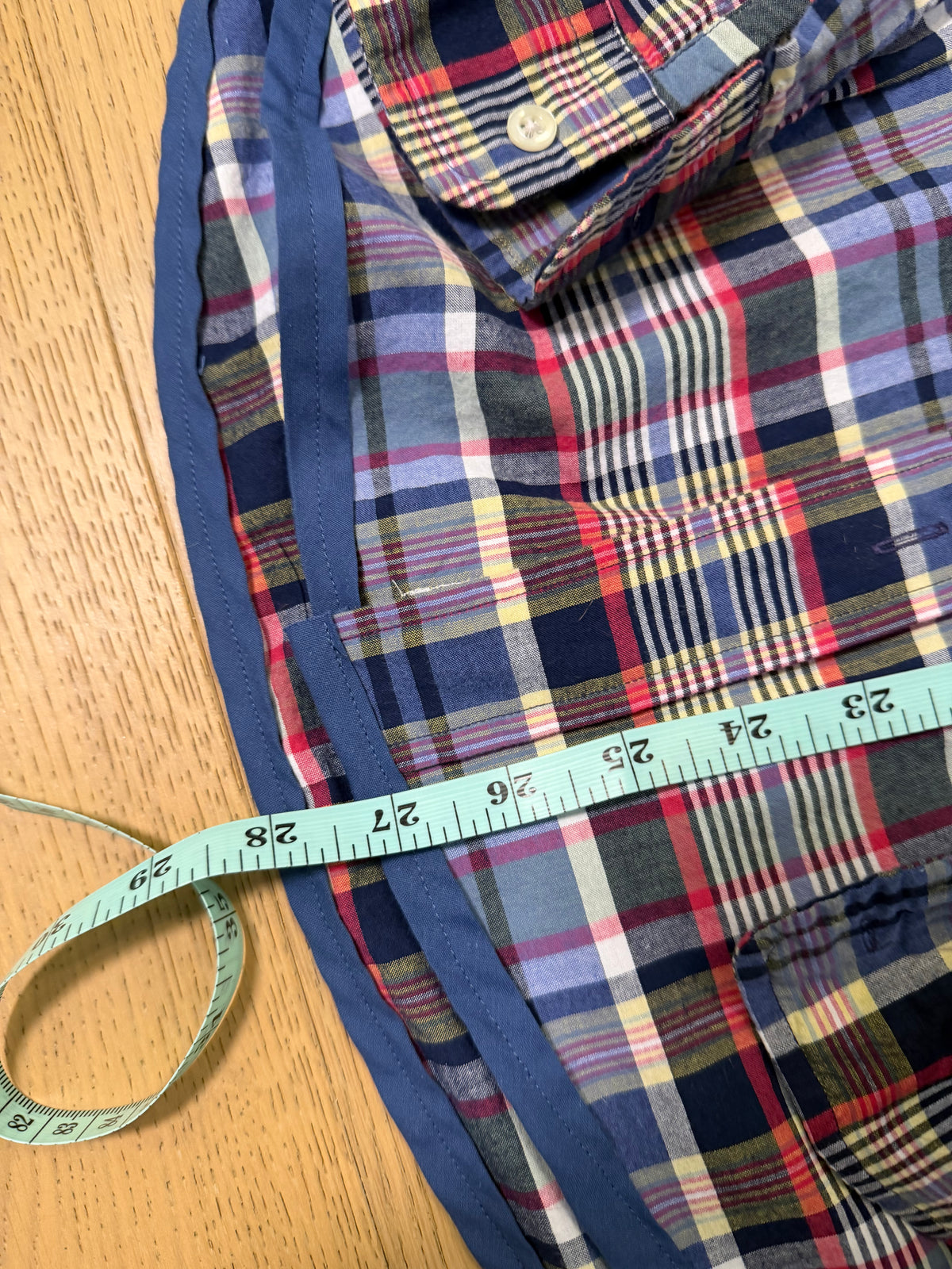 Plaid Polo Ruffle- XL