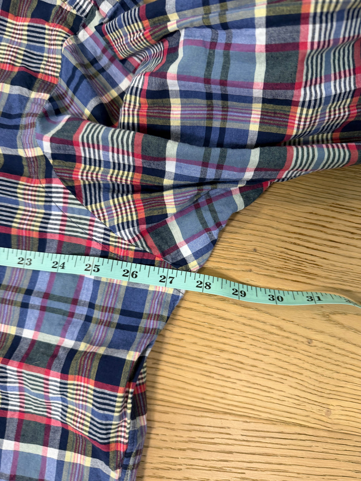 Plaid Polo Ruffle- XL