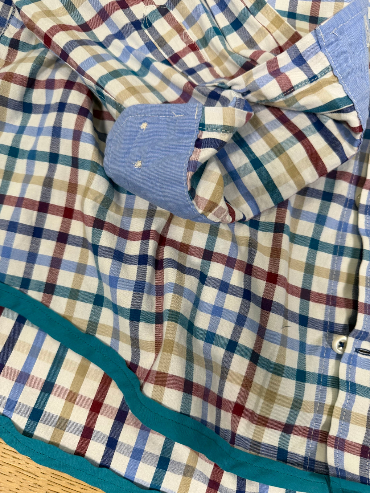 Izod Plaid Ruffle-XL